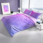 Monohome Violet Damask Klasik Renkli Çift Kişilik 200x220 cm Nevresim Takımı