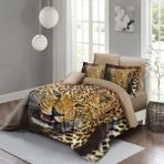 Monohome Wild Tiger 3D Saten Pamuk Çift Kişilik Nevresim Takımı