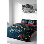 MONOHOME Yılbaşı Nevresim Takımı Merry Christmas Dark Deer Çift Kişilik, monohome1184HF