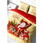 Monohome Yılbaşı Süsü Merry Christmas Pamuk Saten Noel Baba 3d Çift Kişilik Nevresim Takımı