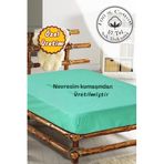 MONOHOME%100 Pamuk Lastikli Çarşaf Tek Kişilik 100x200 cm Su Yeşili, MONOHOME68325