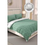 MONOHOME%100 Pamuk Saten Çift Kişilik Nevresim Takımı Green Pattern, MONOHOME33088