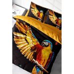 MONOHOME%100 Pamuk Saten Çift Kişilik Nevresim Takımı Macaw Parrot Desenli, MONOHOME40017