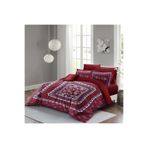 MONOHOME%100 Pamuk Saten Çift Kişilik Nevresim Takımı Red Otantik, MONOHOME35556