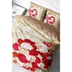 MONOHOME%100 Pamuk Saten Çift Kişilik Nevresim Takımı Rose Cream, MONOHOME39851