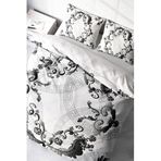 MONOHOME%100 Pamuk Saten Çift Kişilik Nevresim Takımı Silver Baraque, MONOHOME38946