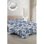 MONOHOME%100 Pamuk Saten Çift Kişilik Nevresim Takımı Tuval Koleksiyonu - İndigo, MONOHOME34849