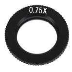 Monoküler Mikroskop Lensi, 24mm Bağlantı Bağlantı Noktası, Paralel Işık Huzmesi, Optik Objektif Lens, Alüminyum Alaşımlı Çerçeve, Gözlem Için Standart C Montajı (0,75X)
