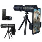 Monoküler Teleskop, 300X HD Yüksek Çözünürlük, 20 Km Görüş Mesafesi, 40 mm Lens Çapı, 10-300x Büyütme Kapasitesi, Gece Görüşü Destekli, Tripodlu ve Taşıma Çantalı Profesyonel Monoküler Dürbün