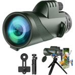 Monoküler Teleskop, 80x100 Full HD Yüksek Çözünürlük, 10 Km Görüş Mesafesi, 52 mm Objektif Lens Çapı, Gece Görüş Destekli, Tripod ve Taşıma Çantalı, Telefon Tutuculu Profesyonel Monoküler Dürbün