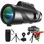 Monoküler Teleskop - 80x100 Full HD Yüksek Çözünürlük, 10 Km Görüş Mesafesi, 52 mm Objektif Lens, Gece Görüş Destekli, Telefon Tutucu ve Taşıma Çantalı, Tripodlu Profesyonel Monoküler Dürbün