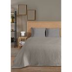 Monolisse % 100 Doğal Pamuk 4 Kat Müslin Lüks Tek Kişilik Pike Takımı Açık Gri 160X230CM