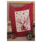 Monolisse Deer Pamuklu Tv Battaniye Kırmızı 130x170 cm