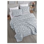 Monolisse Gala Jakarlı Yatak Örtüsü Seti Çift Kişilik İndigo 230x240 cm