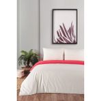 Monolisse Organik Pamuk Akfil Çift Taraflı Nevresim Takımı Çift Kişilik 200X220 cm Kırmızı Krem - 200 x 220 cm