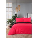 Monolisse Organik Pamuk Akfil Çift Taraflı Nevresim Takımı Çift Kişilik 200X220 cm Kırmızı Siyah - 200 x 220 cm