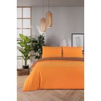 Monolisse Organik Pamuk Akfil Çift Taraflı Nevresim Takımı Çift Kişilik 200X220 cm Oranj Kahve - 200 x 220 cm