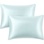 Monolisse Pamuk Saten Yastık Kılıfı 50x70 Cm - Saç Kabarmasını Önler, Cilt Dostu - 50 x 70 cm - Açık Mavi