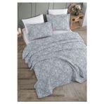 Monolisse Perla Jakarlı Yatak Örtüsü Seti Çift Kişilik İndigo 230x240 cm