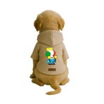 Monopetz Baskılı İçi Polarlı Köpek ve Kedi Kıyafeti & Elbisesi - Bej Renk Kapüşonlu Hoodie B17F0, 2XL