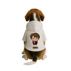 monopetz Baskılı İçi Polarlı Köpek Ve Kedi Kıyafeti & Elbisesi - Bej Renk Kapüşonlu Hoodie B30B6 Xs