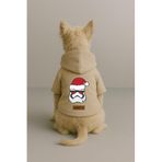 monopetz Baskılı İçi Polarlı Köpek Ve Kedi Kıyafeti & Elbisesi - Bej Renk Kapüşonlu Hoodie B6F11 Xs