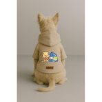 Monopetz Baskılı İçi Polarlı Köpek ve Kedi Kıyafeti & Elbisesi - Bej Renk Kapüşonlu Hoodie B9CAB, 5XL