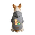 Monopetz Baskılı İçi Polarlı Köpek ve Kedi Kıyafeti & Elbisesi - Beyaz Renk Kapüşonlu Hoodie B0F8F, XS