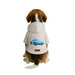 monopetz Baskılı İçi Polarlı Köpek Ve Kedi Kıyafeti & Elbisesi - Beyaz Renk Kapüşonlu Hoodie B29A1 5Xl