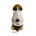Monopetz Baskılı İçi Polarlı Köpek ve Kedi Kıyafeti & Elbisesi - Beyaz Renk Kapüşonlu Hoodie B3842, M