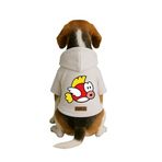 monopetz Baskılı İçi Polarlı Köpek Ve Kedi Kıyafeti & Elbisesi - Beyaz Renk Kapüşonlu Hoodie B7F3C 2Xl
