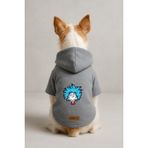 monopetz Baskılı İçi Polarlı Köpek Ve Kedi Kıyafeti & Elbisesi - Gri Renk Kapüşonlu Hoodie B07A6 Xs