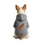 monopetz Baskılı İçi Polarlı Köpek Ve Kedi Kıyafeti & Elbisesi - Gri Renk Kapüşonlu Hoodie B1627 3Xl