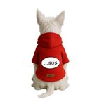 monopetz Baskılı İçi Polarlı Köpek Ve Kedi Kıyafeti & Elbisesi - Gri Renk Kapüşonlu Hoodie B1F39 Xs