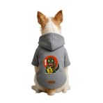 monopetz Baskılı İçi Polarlı Köpek Ve Kedi Kıyafeti & Elbisesi - Gri Renk Kapüşonlu Hoodie B6Fe4 2Xl