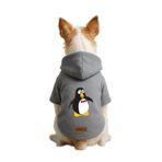 monopetz Baskılı İçi Polarlı Köpek Ve Kedi Kıyafeti & Elbisesi - Gri Renk Kapüşonlu Hoodie B8B3E Xs