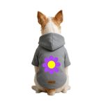 Monopetz Baskılı İçi Polarlı Köpek ve Kedi Kıyafeti & Elbisesi - Gri Renk Kapüşonlu Hoodie BBF1B, 5XL