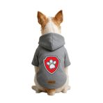 monopetz Baskılı İçi Polarlı Köpek Ve Kedi Kıyafeti & Elbisesi - Gri Renk Kapüşonlu Hoodie Bdd64 2Xl