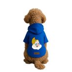 Monopetz Baskılı İçi Polarlı Köpek ve Kedi Kıyafeti & Elbisesi - Mavi Renk Kapüşonlu Hoodie B1452, 6XL