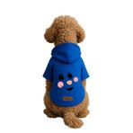 monopetz Baskılı İçi Polarlı Köpek Ve Kedi Kıyafeti & Elbisesi - Mavi Renk Kapüşonlu Hoodie B1A80 Xl