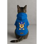 monopetz Baskılı İçi Polarlı Köpek Ve Kedi Kıyafeti & Elbisesi - Mavi Renk Kapüşonlu Hoodie B37Af Xl