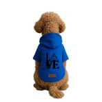 monopetz Baskılı İçi Polarlı Köpek Ve Kedi Kıyafeti & Elbisesi - Mavi Renk Kapüşonlu Hoodie B49E8 3Xl