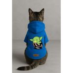 monopetz Baskılı İçi Polarlı Köpek Ve Kedi Kıyafeti & Elbisesi - Mavi Renk Kapüşonlu Hoodie B729A 2Xl