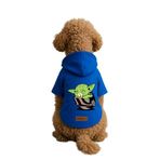 monopetz Baskılı İçi Polarlı Köpek Ve Kedi Kıyafeti & Elbisesi - Mavi Renk Kapüşonlu Hoodie B729A 4Xl