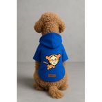 Monopetz Baskılı İçi Polarlı Köpek ve Kedi Kıyafeti & Elbisesi - Mavi Renk Kapüşonlu Hoodie B9751, XS