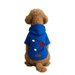monopetz Baskılı İçi Polarlı Köpek Ve Kedi Kıyafeti & Elbisesi - Mavi Renk Kapüşonlu Hoodie Bea80 3Xl