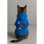 monopetz Baskılı İçi Polarlı Köpek Ve Kedi Kıyafeti & Elbisesi - Mavi Renk Kapüşonlu Hoodie Bea80 6Xl