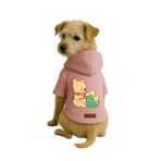 Monopetz Baskılı İçi Polarlı Köpek ve Kedi Kıyafeti & Elbisesi - Pembe Renk Kapüşonlu Hoodie B0F8F, 6XL