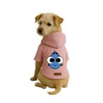 monopetz Baskılı İçi Polarlı Köpek Ve Kedi Kıyafeti & Elbisesi - Pembe Renk Kapüşonlu Hoodie B280F S