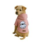 monopetz Baskılı İçi Polarlı Köpek Ve Kedi Kıyafeti & Elbisesi - Pembe Renk Kapüşonlu Hoodie B3Ad6 4Xl